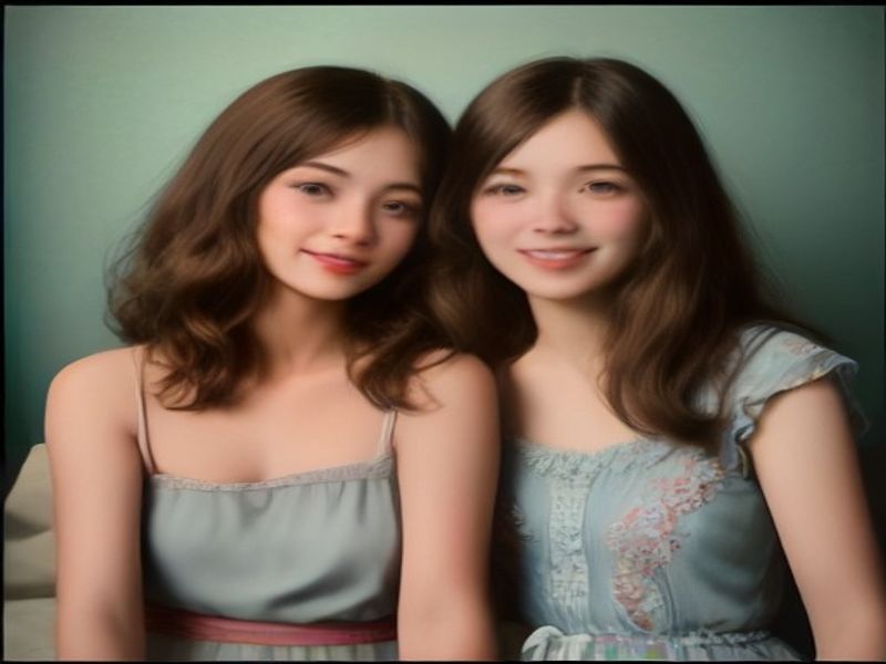 AI restored old family photo